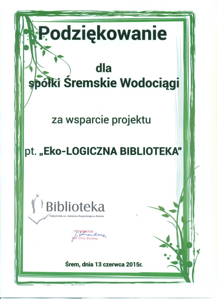 podzękowanie Biblioteka2